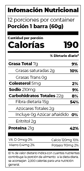 Barra de proteína Chocolate Chip (60g)