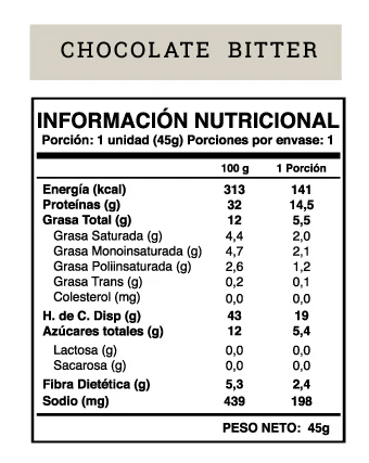 Wild Protein Vegana Chocolate Bitter (caja x 5 barras)
