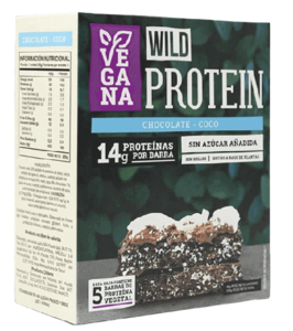 Wild Protein Vegana Chocolate Coco (caja x 5 barras)